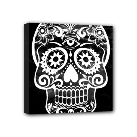 Skull Mini Canvas 4  X 4  by ImpressiveMoments