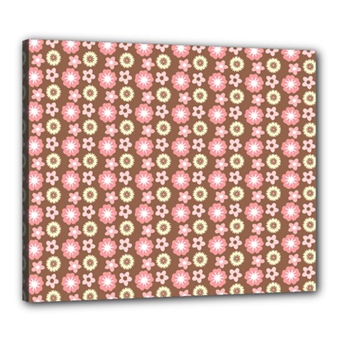 Cute Floral Pattern Canvas 24  X 20  by GardenOfOphir