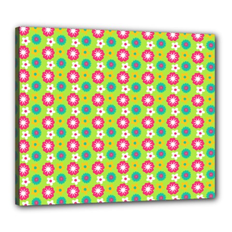 Cute Floral Pattern Canvas 24  X 20  by GardenOfOphir