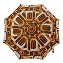 Retro Pattern 1971 Orange Hook Handle Umbrellas (Small) View1