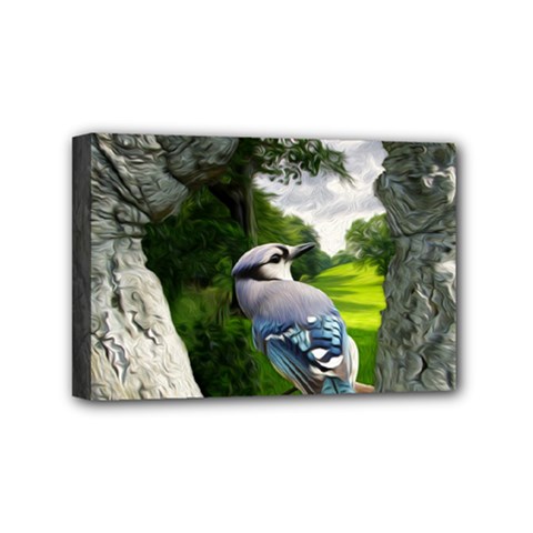 Bird In The Tree Mini Canvas 6  X 4  by infloence