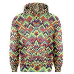 Trendy Chic Modern Chevron Pattern Men s Pullover Hoodies by GardenOfOphir