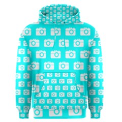 Modern Chic Vector Camera Illustration Pattern Men s Pullover Hoodies by GardenOfOphir