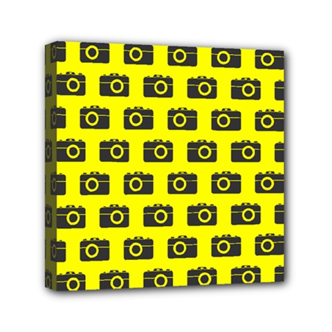 Modern Chic Vector Camera Illustration Pattern Mini Canvas 6  X 6  by GardenOfOphir