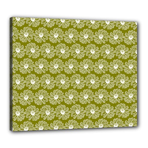 Gerbera Daisy Vector Tile Pattern Canvas 24  X 20  by GardenOfOphir