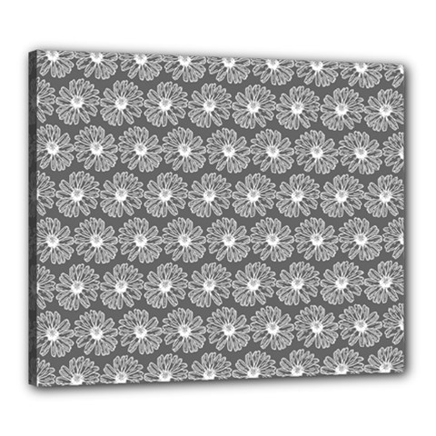 Gerbera Daisy Vector Tile Pattern Canvas 24  X 20  by GardenOfOphir