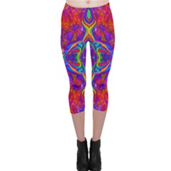 Butterfly Abstract Capri Leggings  by icarusismartdesigns