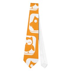 Yellow And White Owl Pattern Neckties (one Side)  by GardenOfOphir