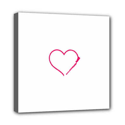 Customizable Shotgun Heart Mini Canvas 8  X 8  by CraftyLittleNodes