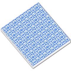 Blue And White Owl Pattern Small Memo Pads by GardenOfOphir