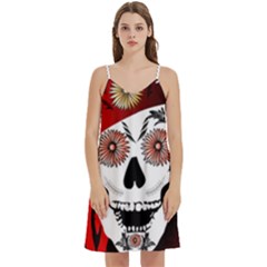 Funny Happy Skull Women s Reversible Sports Bra With Border by FantasyWorld7