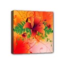 Awesome Red Flowers With Leaves Mini Canvas 4  x 4  View1