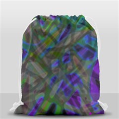Colorful Abstract Stained Glass G301 Drawstring Bag (small) by MedusArt