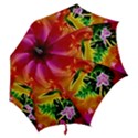 Awesome F?owers With Glowing Lines Hook Handle Umbrellas (Small) View2