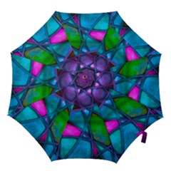 Imposant Abstract Teal Hook Handle Umbrellas (small) by ImpressiveMoments