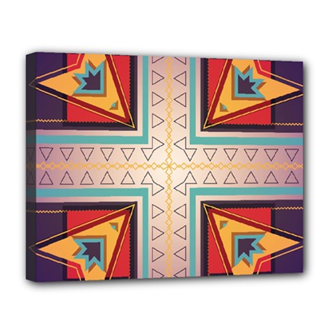 Cross And Other Shapes Canvas 14  X 11  (stretched) by LalyLauraFLM