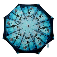 Awesome Ship Wreck With Dolphin And Light Effects Hook Handle Umbrellas (small) by FantasyWorld7