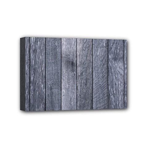 Grey Fence Mini Canvas 6  X 4  by trendistuff