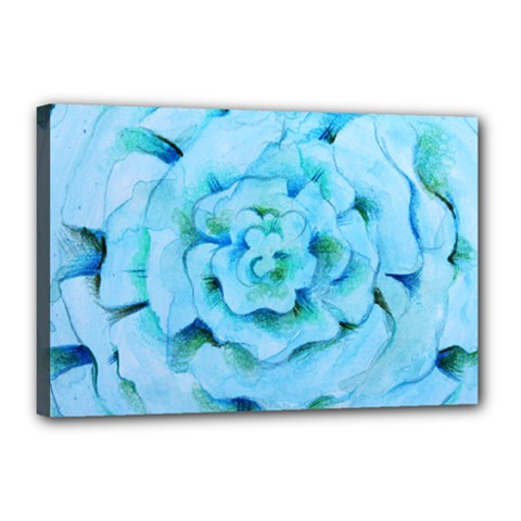 Blue Flower Canvas 18  X 12  by BubbSnugg