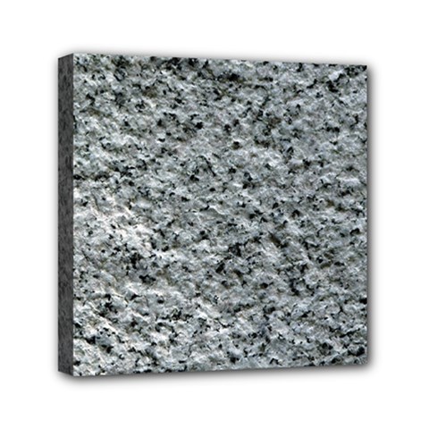 Rough Grey Stone Mini Canvas 6  X 6  by trendistuff