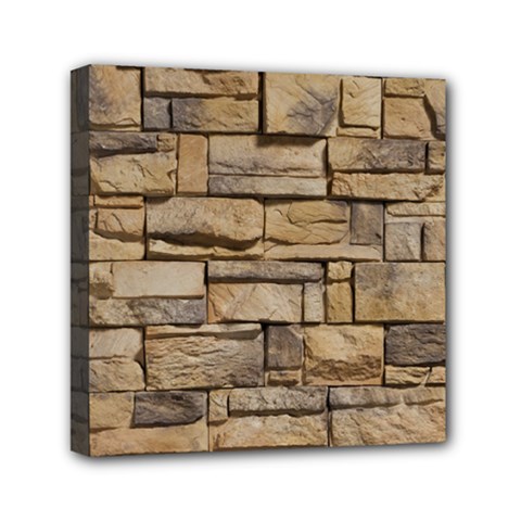 Block Wall 1 Mini Canvas 6  X 6  by trendistuff