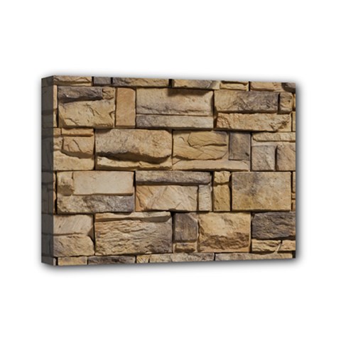 Block Wall 1 Mini Canvas 7  X 5  by trendistuff