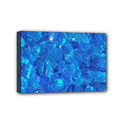 Turquoise Glass Mini Canvas 6  X 4  by trendistuff