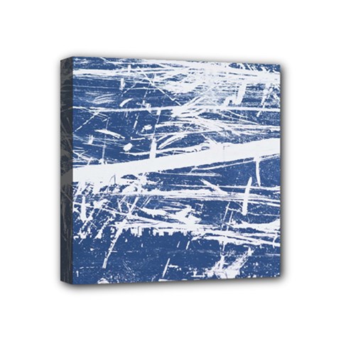 Blue And White Art Mini Canvas 4  X 4  by trendistuff