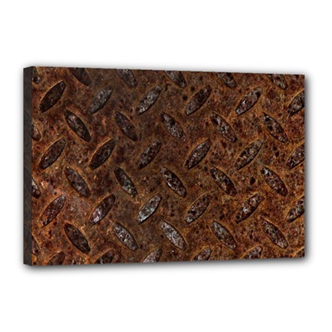 Rusty Metal Pattern Canvas 18  X 12  by trendistuff