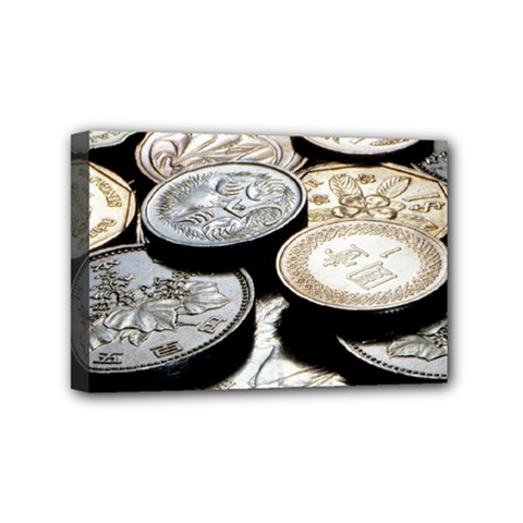 Foreign Coins Mini Canvas 6  X 4  by trendistuff
