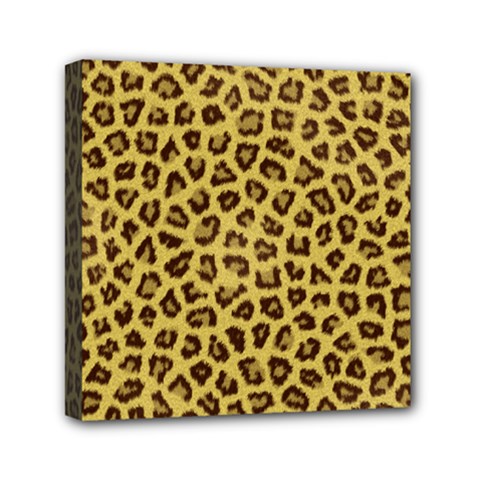 Leopard Fur Mini Canvas 6  X 6  by trendistuff
