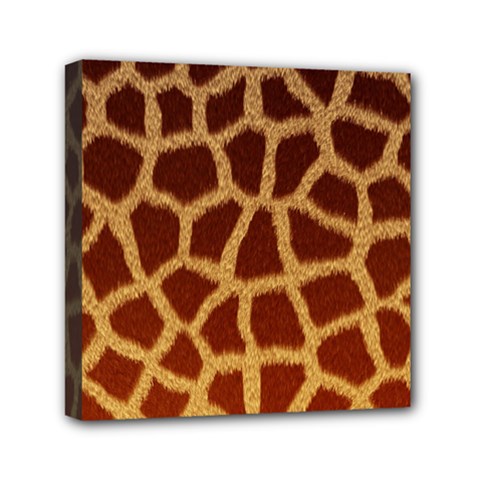 Giraffe Hide Mini Canvas 6  X 6  by trendistuff