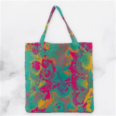 Fading Circles Grocery Tote Bag by LalyLauraFLM