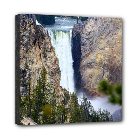 Yellowstone Waterfall Mini Canvas 8  X 8  by trendistuff