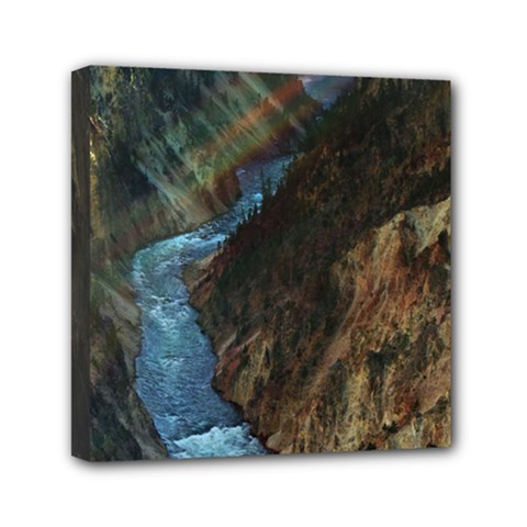 Yellowstone Lower Falls Mini Canvas 6  X 6  by trendistuff