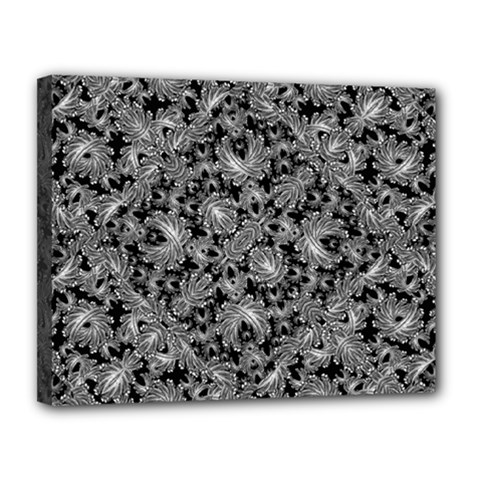 Luxury Patterned Modern Baroque Canvas 14  X 11  by dflcprints