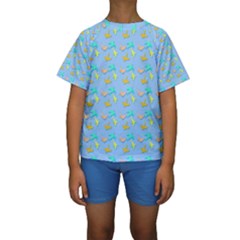 Birds Pattern2 Kid s Short Sleeve Swimwear by LovelyDesigns4U