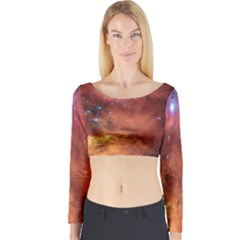 Skull & Crossbones Long Sleeve Crop Top by trendistuff