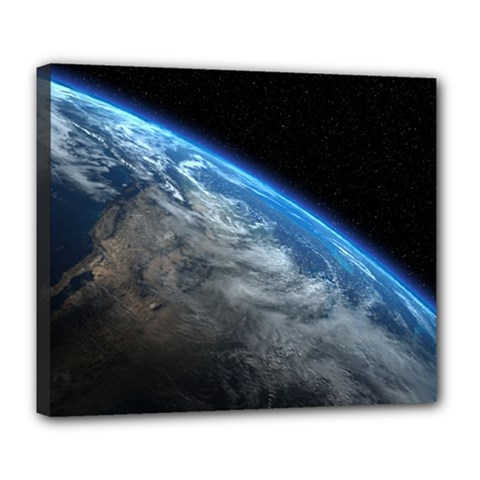 Earth Orbit Deluxe Canvas 24  X 20   by trendistuff
