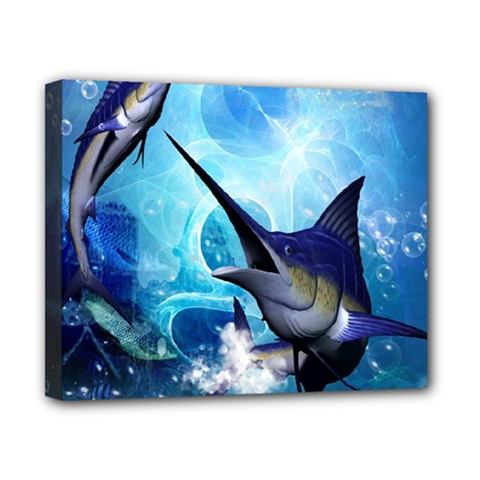 Awersome Marlin In A Fantasy Underwater World Canvas 10  X 8  by FantasyWorld7