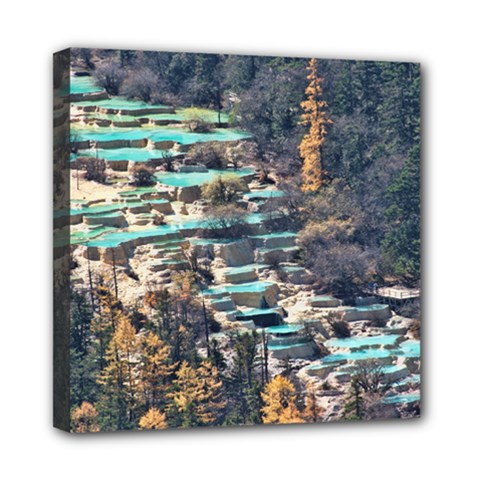 Huanglong Pools Mini Canvas 8  X 8  by trendistuff