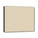 Gold and White Chevron Wavy ZigZag Stripes Canvas 10  x 8  View1
