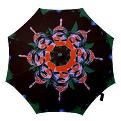 Edgar Allan Poe Pop Art  Hook Handle Umbrellas (large) by icarusismartdesigns