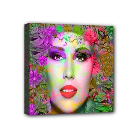 Flowers In Your Hair Mini Canvas 4  X 4  by icarusismartdesigns