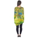 Golden Days, Abstract Yellow Azure Tranquility Long Sleeve Tunic  View2