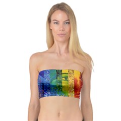 Conundrum I, Abstract Rainbow Woman Goddess  Bandeau Top by DianeClancy