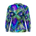 Abstract Peacock Celebration, Golden Violet Teal Women s Sweatshirt View2