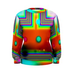 Crossroads Of Awakening, Abstract Rainbow Doorway  Women s Sweatshirt by DianeClancy