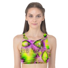 Raspberry Lime Mystical Magical Lake, Abstract  Tank Bikini Top by DianeClancy
