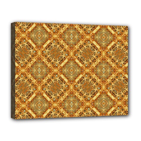 Luxury Check Ornate Pattern Canvas 14  X 11  by dflcprints